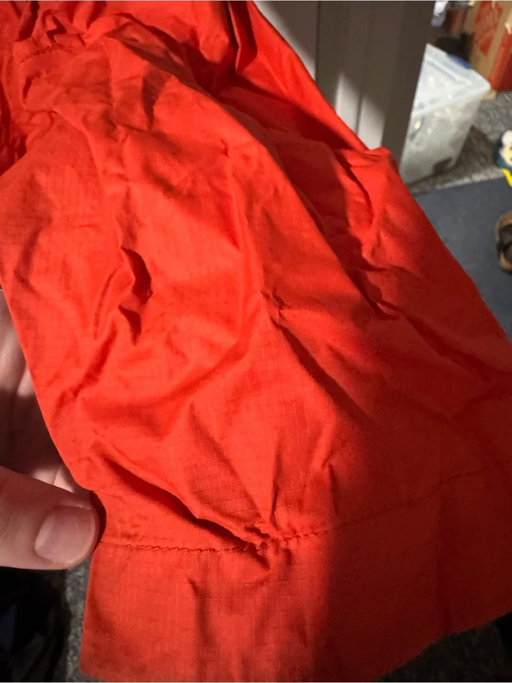 The North Face Men’s Orange Hooded Rain Jacket